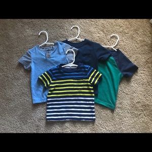 Boys T shirts. Two are 12M, 1 is 18M and 1 is 24M